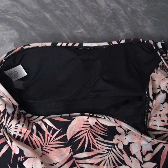 Mynah Tankini Swimsuit Top Plus 16W One-Shoulder Tropical Print - Picture 3 of 4